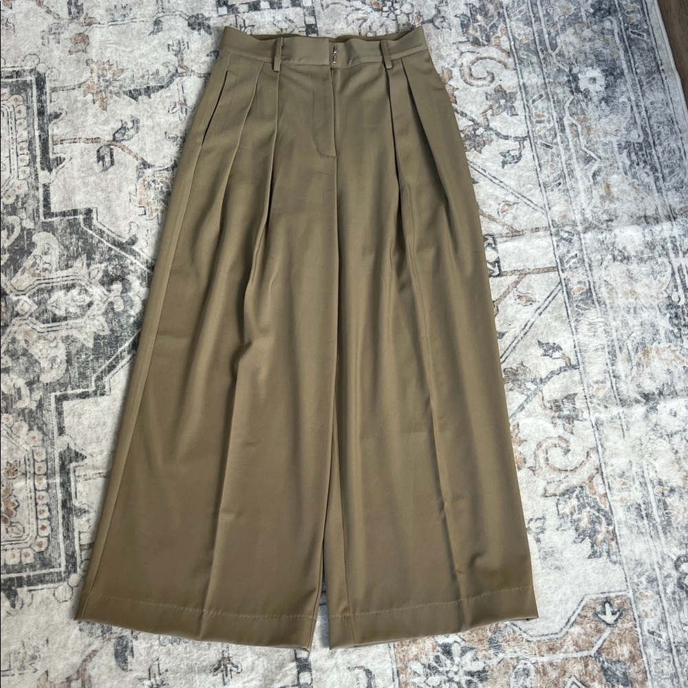 Meshki Khaki Tailored Wide Leg Pant